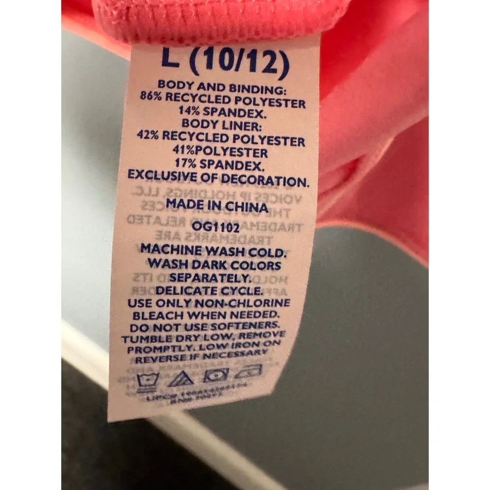Outdoor Voices Girls Exercise Dress Think Pink Bio Dry Built-In Liner L 10/12